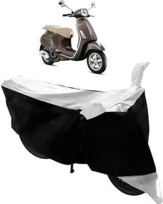 Purpleheart Two Wheeler Cover for Piaggio(Vespa SXL, Black, Silver)