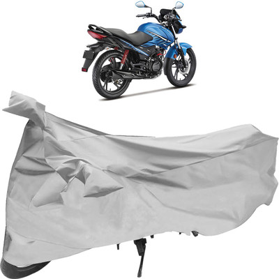 SHOOLIN Two Wheeler Cover for Hero(Glamour FI, Silver)