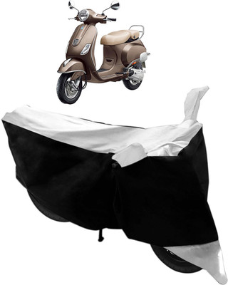 Flipkart SmartBuy Two Wheeler Cover for Piaggio(Vespa VXL, Black, Silver)