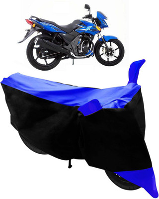 Flipkart SmartBuy Two Wheeler Cover for TVS(Flame SR125, Black, Blue)