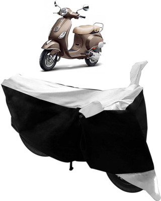 Flipkart SmartBuy Two Wheeler Cover for Piaggio(Vespa VXL, Black, Silver)