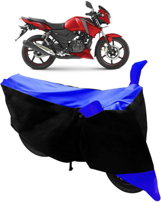Flipkart SmartBuy Two Wheeler Cover for TVS(Apache, Black, Blue)