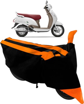 Flipkart SmartBuy Two Wheeler Cover for Suzuki(Access SE, Black, Orange)