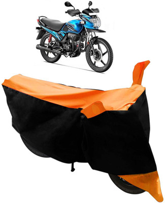 Purpleheart Two Wheeler Cover for Hero(Passion Pro TR, Black, Orange)