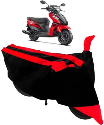 Flipkart SmartBuy Two Wheeler Cover for Suzuki(Let's, Black, Red)