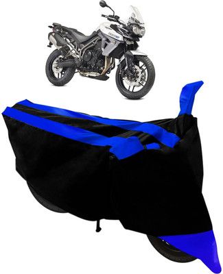 Purpleheart Two Wheeler Cover for Triumph(Tiger 800 XR, Black, Blue)