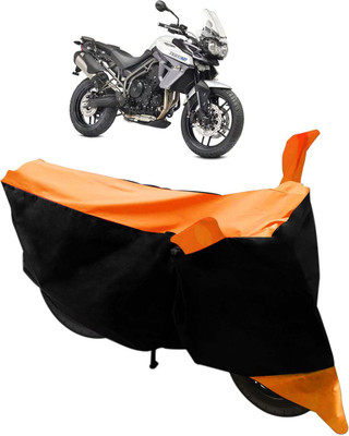 Purpleheart Two Wheeler Cover for Triumph(Tiger 800 XR, Black, Orange)