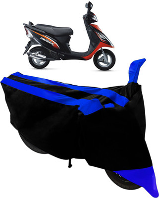 Flipkart SmartBuy Two Wheeler Cover for TVS(Scooty Streak, Black, Blue)