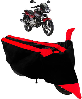 SHOOLIN Two Wheeler Cover for Bajaj(Pulsar 180 DTS-i, Black, Red)