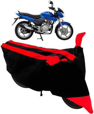SHOOLIN Two Wheeler Cover for Bajaj(DTS-i, Black, Red)