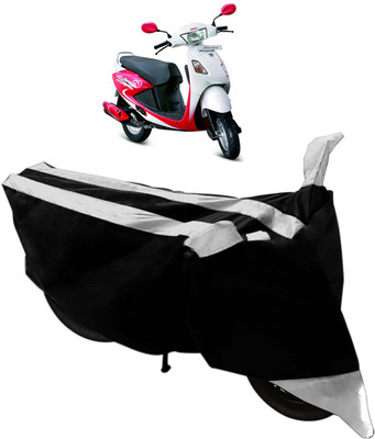 SHOOLIN Two Wheeler Cover for Hero(Pleasure, Black, Silver)