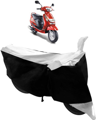 Purpleheart Two Wheeler Cover for TVS(Star Euro, Black, Silver)
