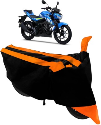 Flipkart SmartBuy Two Wheeler Cover for Suzuki(GSX, Black, Orange)