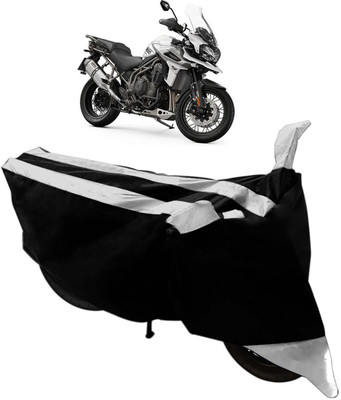 Purpleheart Two Wheeler Cover for Triumph(Tiger 800 XCA, Black, Silver)
