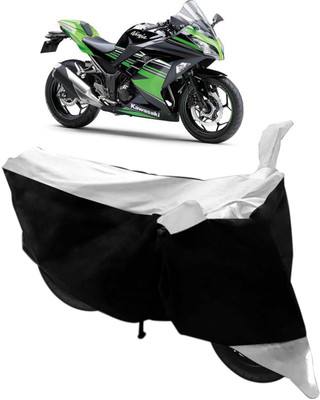 Purpleheart Two Wheeler Cover for Kawasaki(Ninja, Black, Silver)