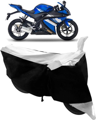 Purpleheart Two Wheeler Cover for Yamaha(Gladiator, Black, Silver)