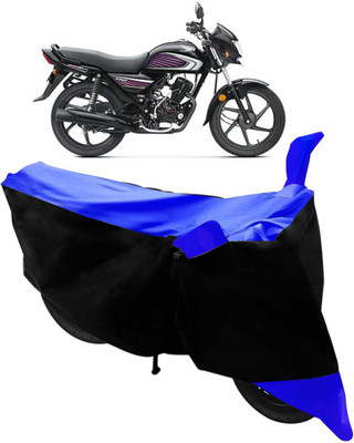 Purpleheart Two Wheeler Cover for Honda(Dream Neo, Black, Blue)