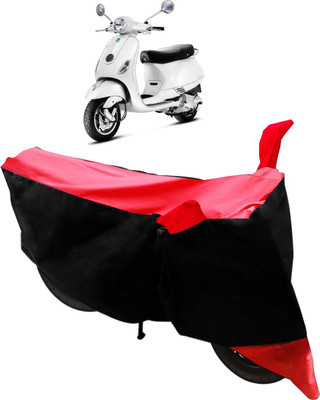 Flipkart SmartBuy Two Wheeler Cover for Piaggio(Vespa LX, Black, Red)