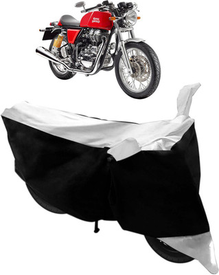 Flipkart SmartBuy Two Wheeler Cover for Royal Enfield(Continental GT, Black, Silver)