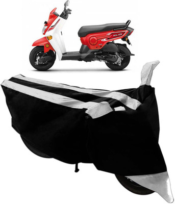 Flipkart SmartBuy Two Wheeler Cover for TVS(Sport, Black, Silver)
