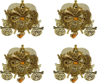 

AASA Beautiful & Designer Vanity Box For Girls & women set of 4 cintainer Vanity Box(golden)