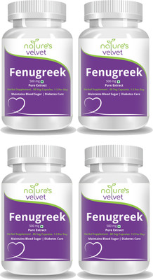 

Natures Velvet Lifecare Fenugreek Pure Extract 500 mg, 60 veggie capsules - Pack of 4(500 mg)