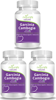 

Natures Velvet Lifecare Garcinia Cambogia Pure Extract 500 mg, 60 Veggie Capsules - Pack of 3(500 mg)