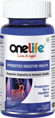 

OneLife PROBIOTICS DIGESTIVE HEALTH FOR IMMUNITY, 60 Capsule(0 mg)