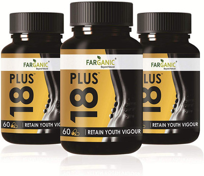

FARGANIC 18 Plus Herbal Capsules with SHILAJIT, ASHWAGANDHA, Black MUESLI ( PACK OF 3)(180 No)