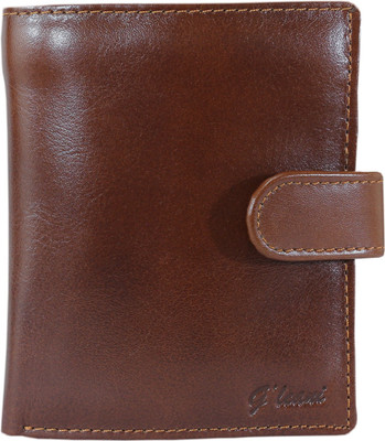 

G'leani Men Casual Brown Genuine Leather Wallet(9 Card Slots), Tan