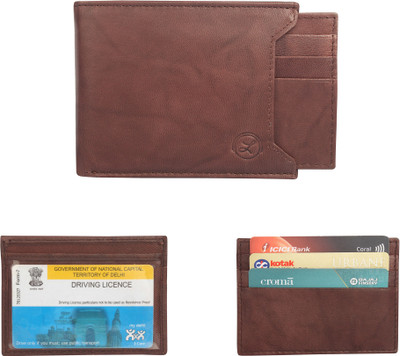 

LIMERENCE Men Brown Genuine Leather Wallet(8 Card Slots), Two-toned brown