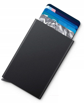 

Peacock Mundkar Boys Black Artificial Leather Card Holder(8 Card Slots)