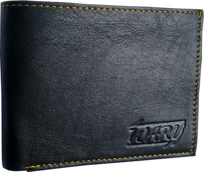 

wary Men Black Genuine Leather Wallet(3 Card Slots)