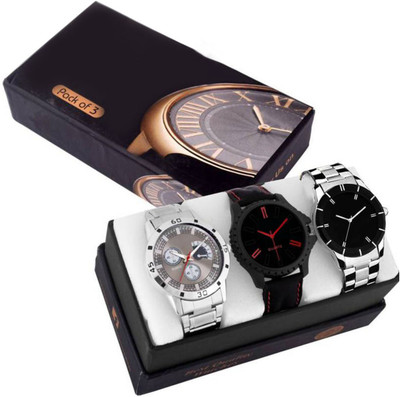 LOREO Combo Set Of Three Boys Analog Watch  - For Men