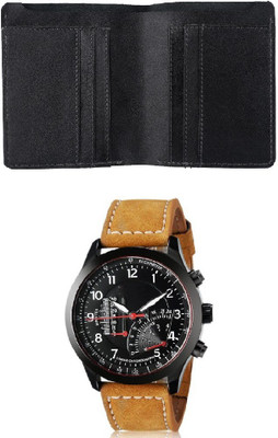 

shar Wallet, Analog Watch Combo(Multicolor)