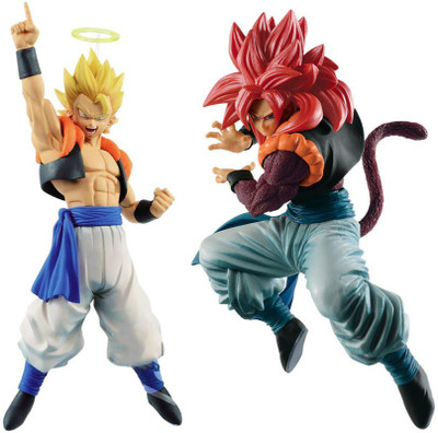 

Toy Mela Dragon Ball Z DBZ Set Of 2 Pcs. Super Saiyan Gogeta 1 And Super Saiyan 4 Gogeta Action Figure(Multicolor)