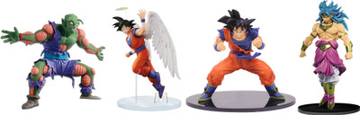 

Toy Mela Dragon Ball Z DBZ Set Of 4 Pcs. Broly, Piccolo, Angel Goku, Goku FES Action Figure(Multicolor)