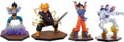 

Toy Mela Dragon Ball Z DBZ Set Of 4 Pcs. Vegeta Galick Gun, Goku Spirit Bomb Collection, Super Saiyan Trunks, Frieza Action Figure(Multicolor)