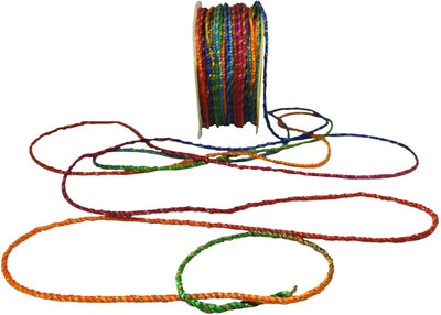 

Aumni Crafts Jewelry Making Fabric Cloth Thread Dori Cords 2mm Cord Multi-Color Dark Shades (Sold as 18 metres)