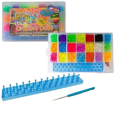 

Bestie Toys Loom Twister Loom Bands Set with 2500 Loom Bands , 50 Clips, Loom and Charms