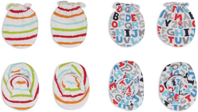 

Pebbles Baby/Infant Cute Printed Winter Mitten & Bootie Combo - Pack of 2(Multicolor)