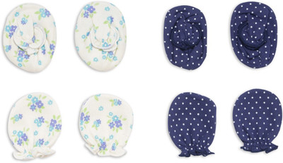 

Pebbles Baby/Infant Cute Printed Winter Mitten & Bootie Combo - Pack of 2(Multicolor)