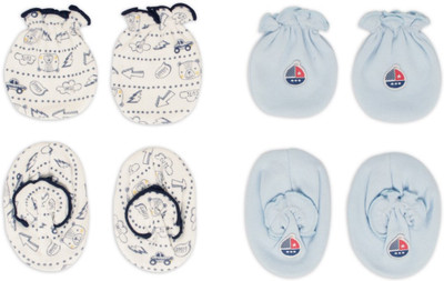 

Pebbles Baby/Infant Cute Printed Mitten & Bootie Combo - Pack of 2(Multicolor)