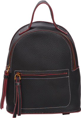 

Bagkok Black PU Backpack 2.5 L Backpack(Black)