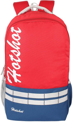 

Hot Shot Polyester School, Collage and Casual 28 L Standrad Size Backpack(Red, Blue), Blue;red