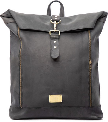 

SandCraft Real Buffalo Leather Black Backpack 20 Backpack(Black)