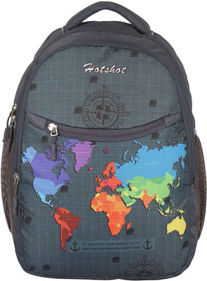 

Hot Shot Polyester School, Collage and Casual 28 L Standrad Size Backpack(Grey)