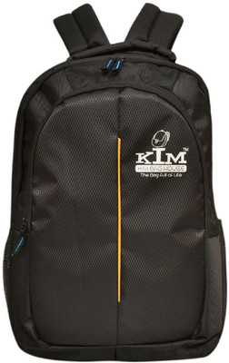 

Kim Bag House Genuine Laptop bag 22 L Laptop Backpack(Black, Yellow)