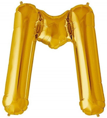 

teple Solid (16 Inch) M Alphabet Balloon Happy Birthday Letter Foil Balloons / Birthday Party Supplies / Happy Birthday Balloons For Party Decoration - Golden Balloon (Gold, Pack of 1) Letter Balloon(Gold, Pack of 1)