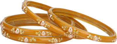 AFAST Glass Enamel Bangle Set(Pack of 4)